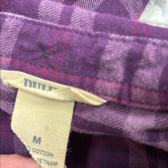 Duluth Trading purple flannel, M - Picture 7 of 12
